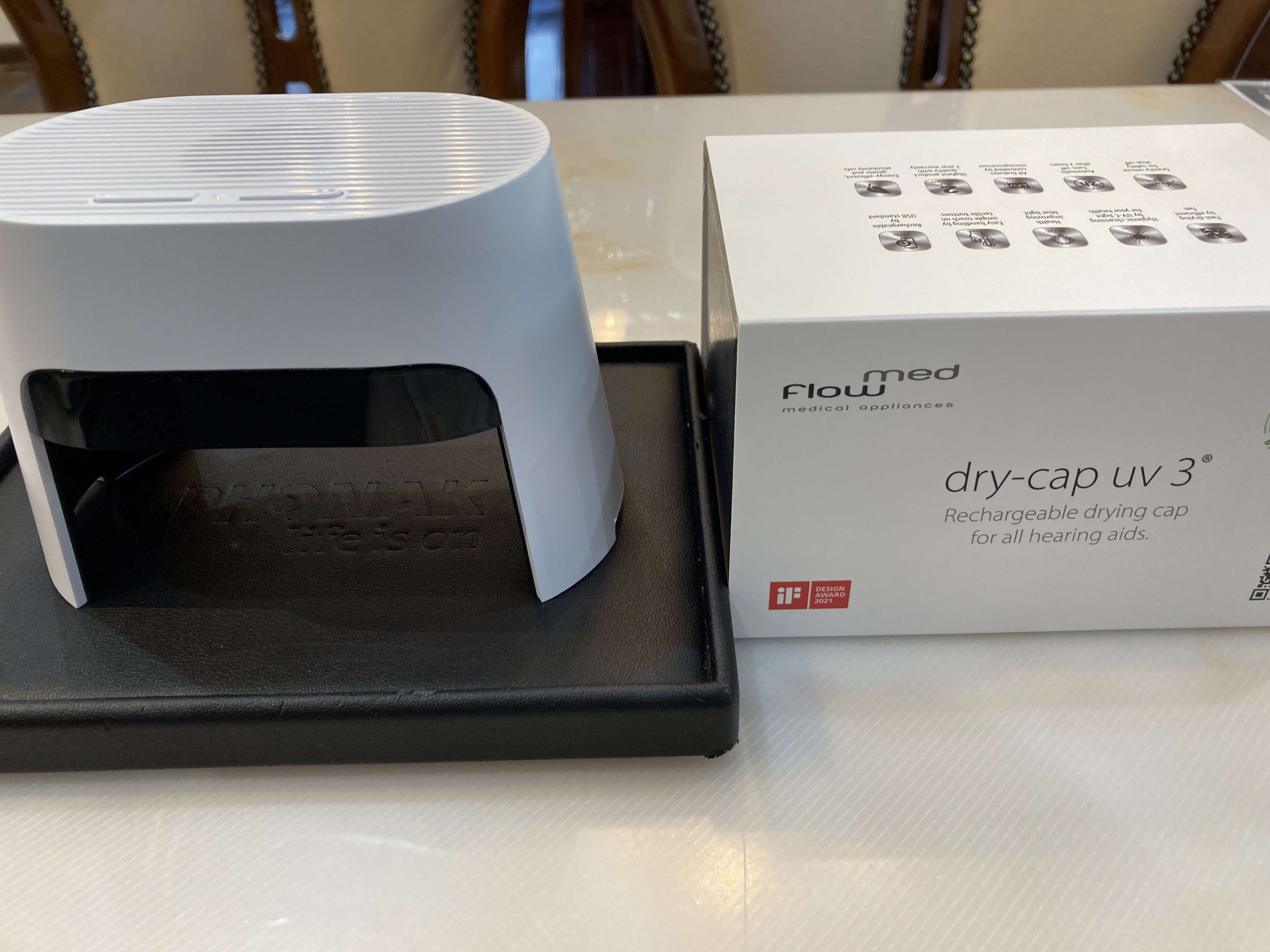 新品未使用】flow-med dry-cap UV 3.1 補聴器乾燥・除菌器 商品の説明